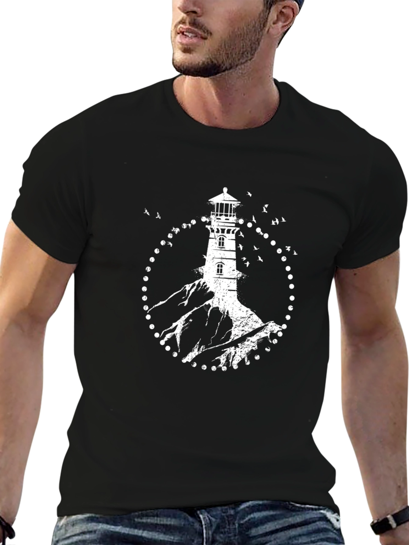 Lighthouse Graphic Tee - Black