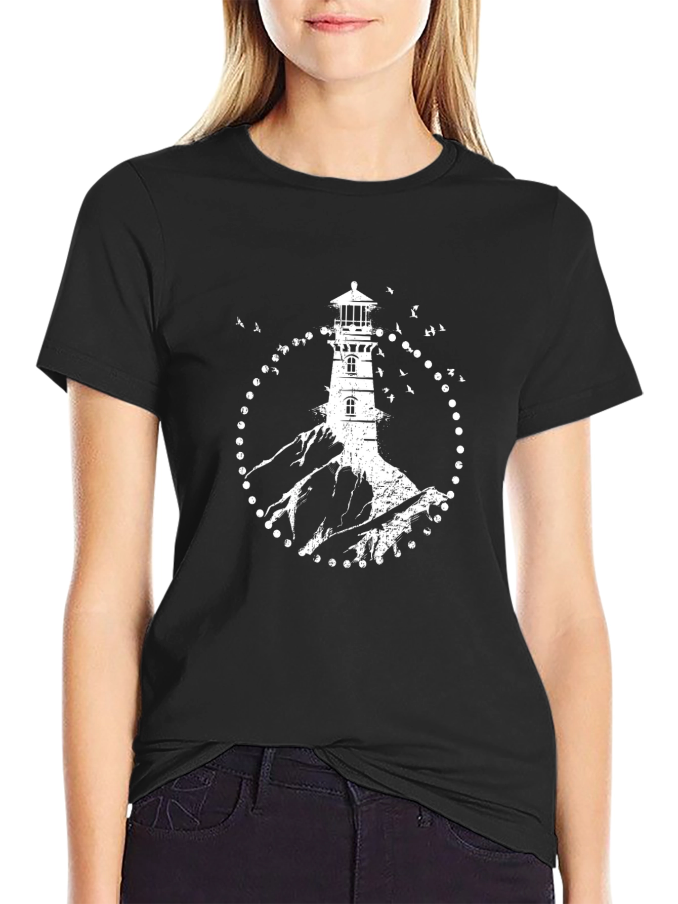 Lighthouse Graphic Tee - Black