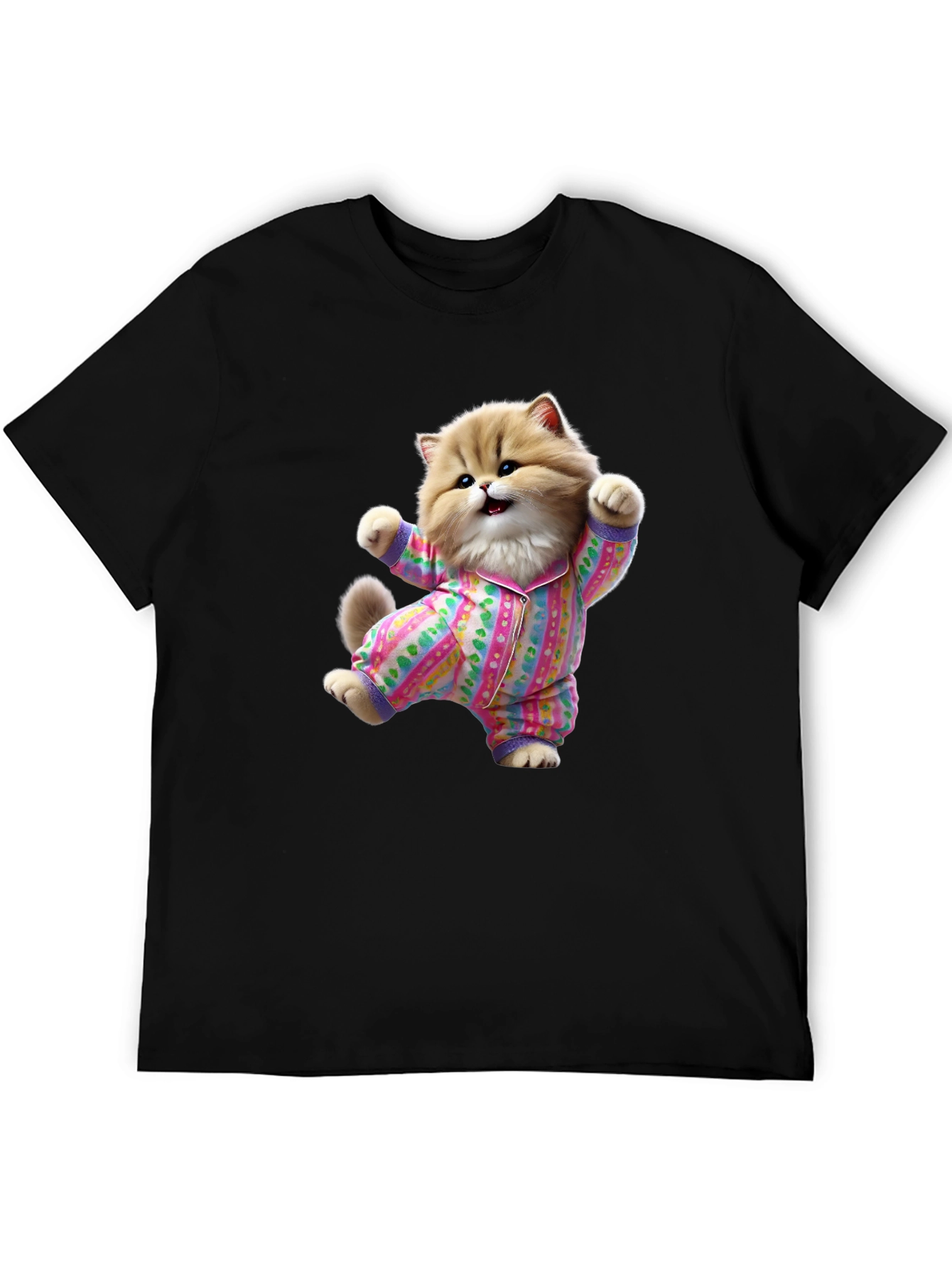 Cute Cat Pajamas T-Shirt - Fun Novelty Tee