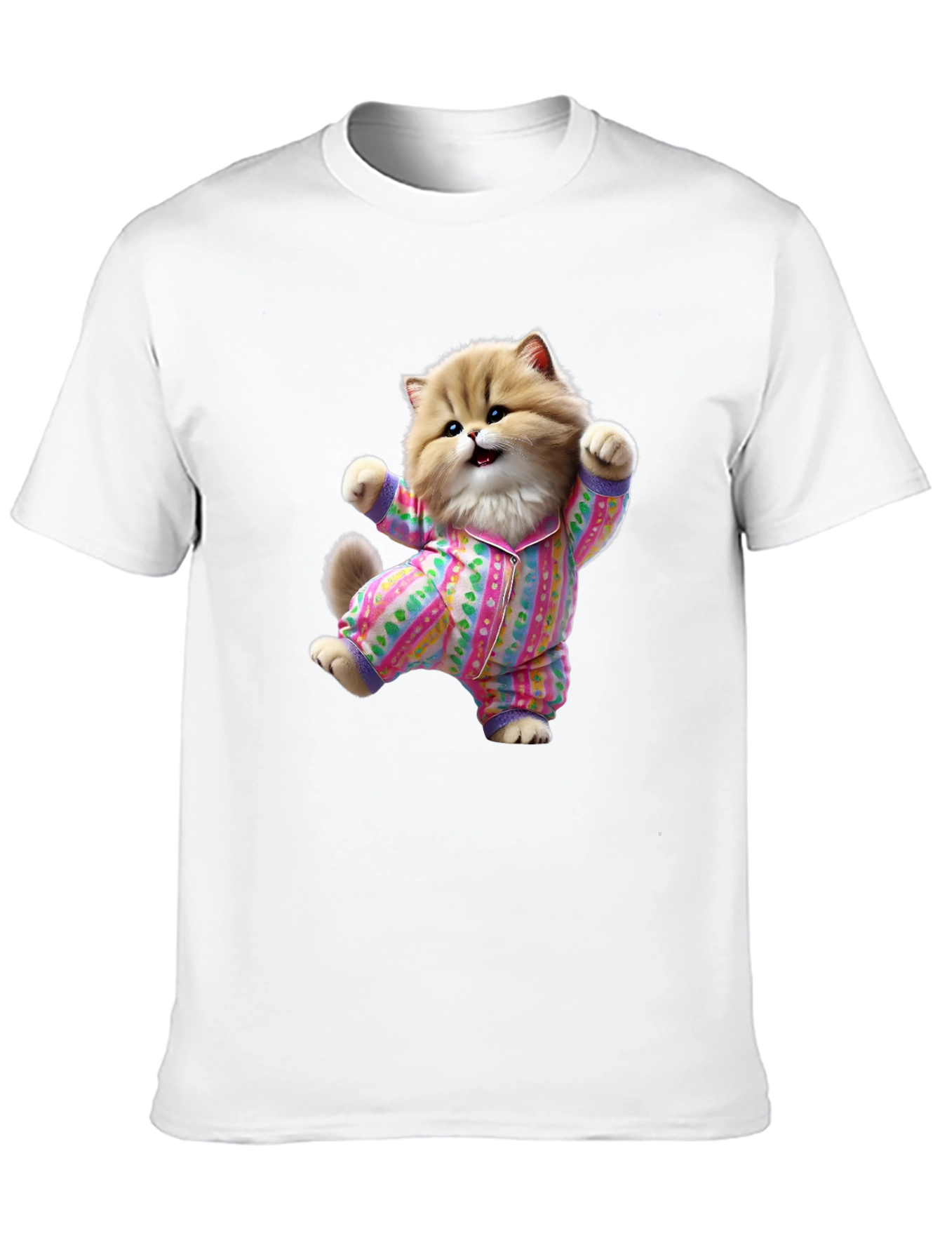 Cute Cat Pajamas T-Shirt - Fun Novelty Tee