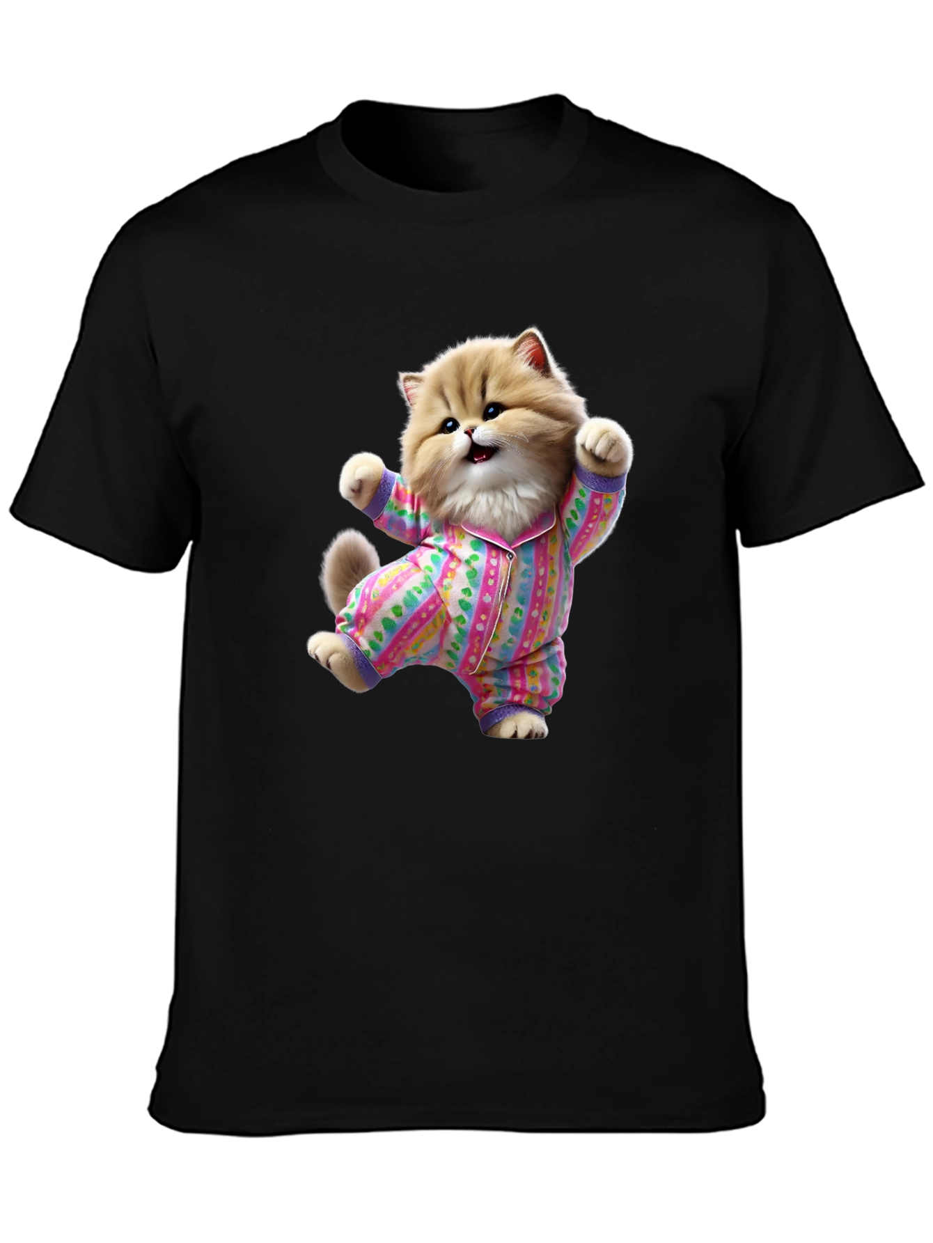 Cute Cat Pajamas T-Shirt - Fun Novelty Tee