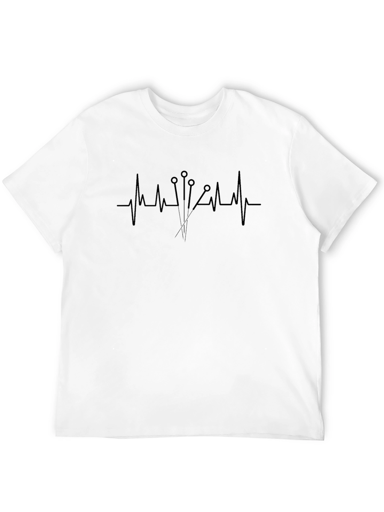 Heartbeat Acupuncture T-Shirt - Unisex Black Tee