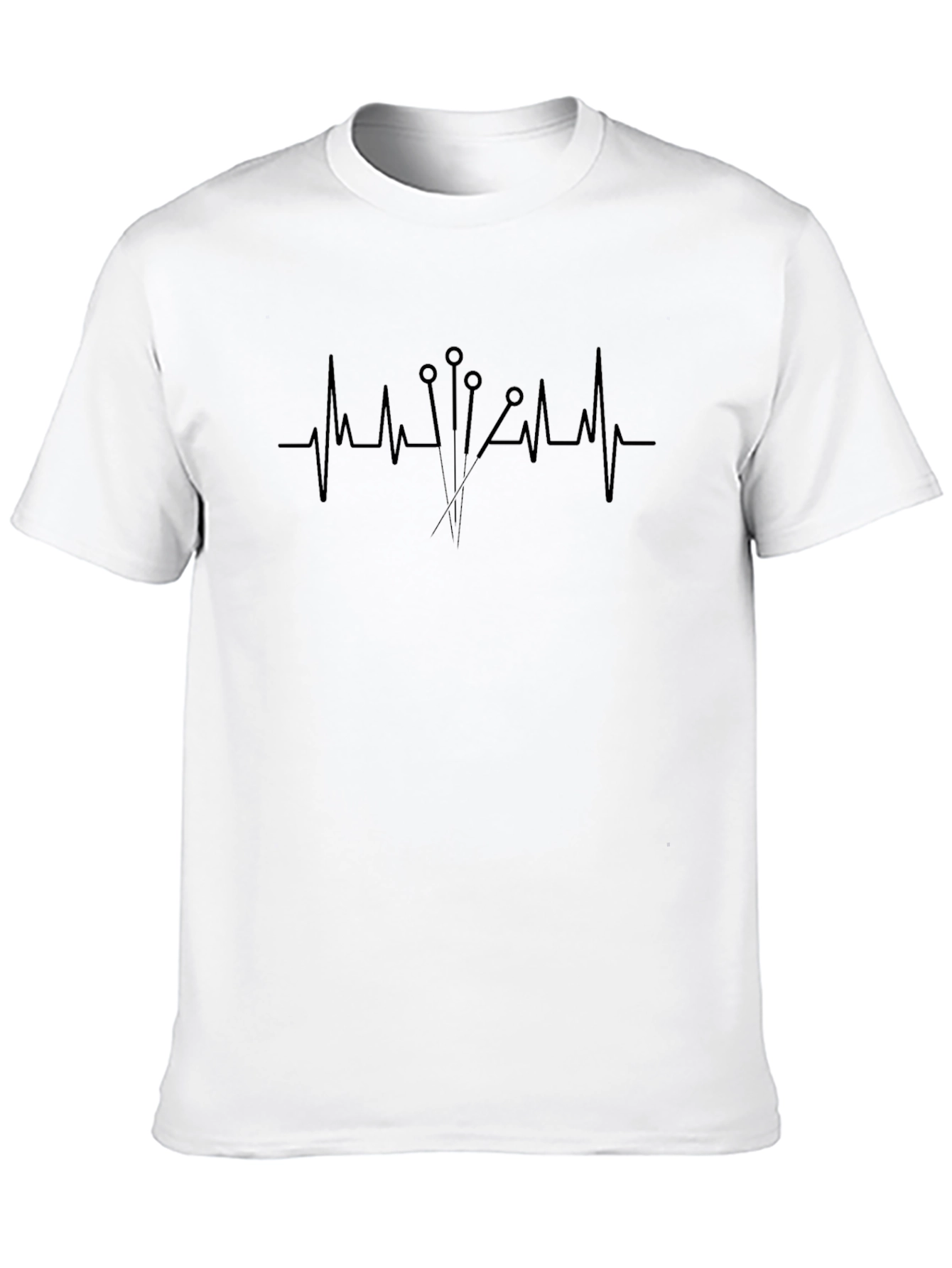 Heartbeat Acupuncture T-Shirt - Unisex Black Tee
