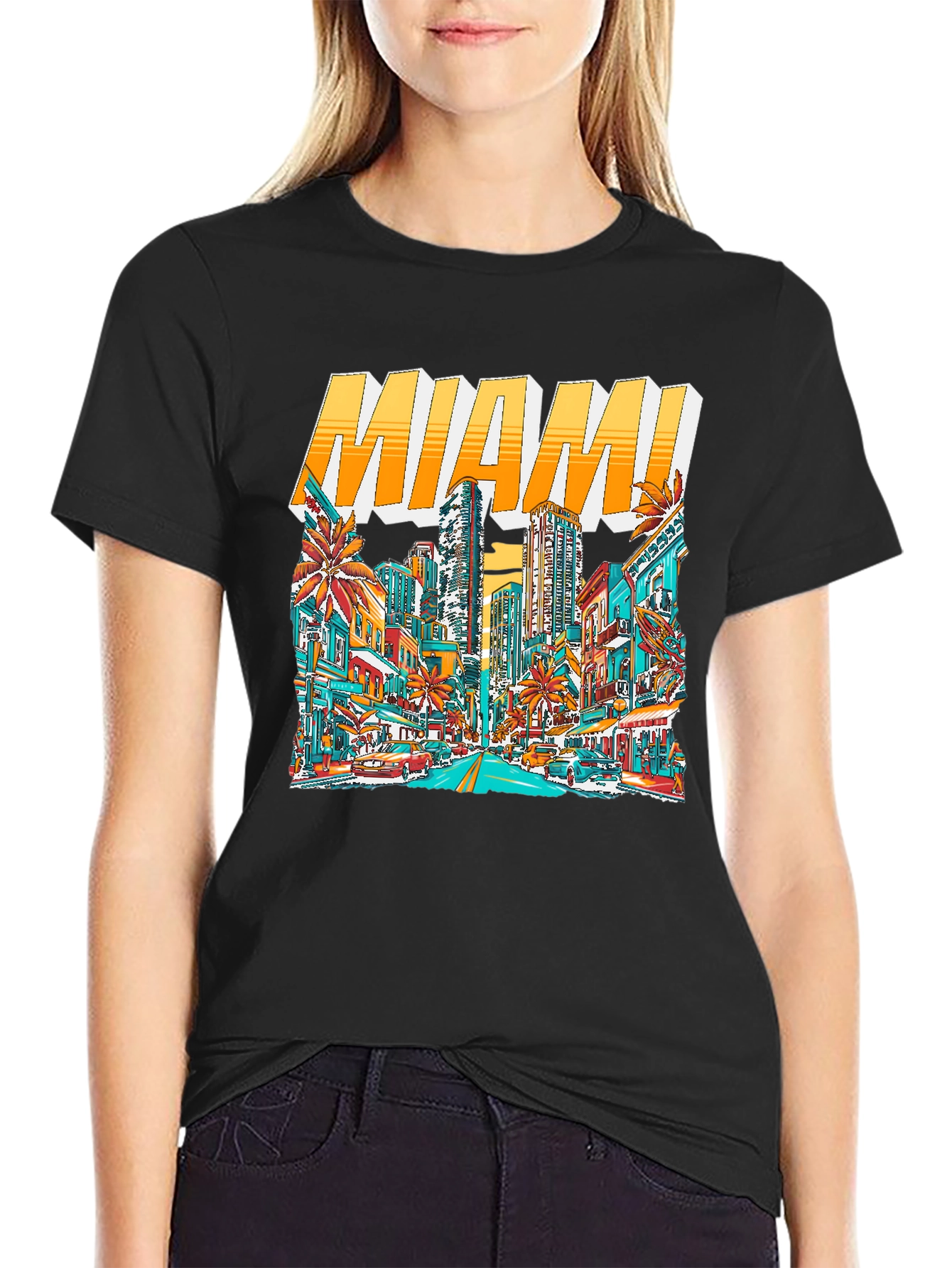 Miami Cityscape Graphic Tee