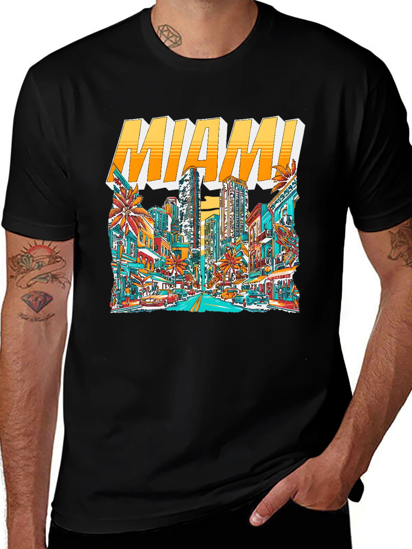 Miami Cityscape Graphic Tee