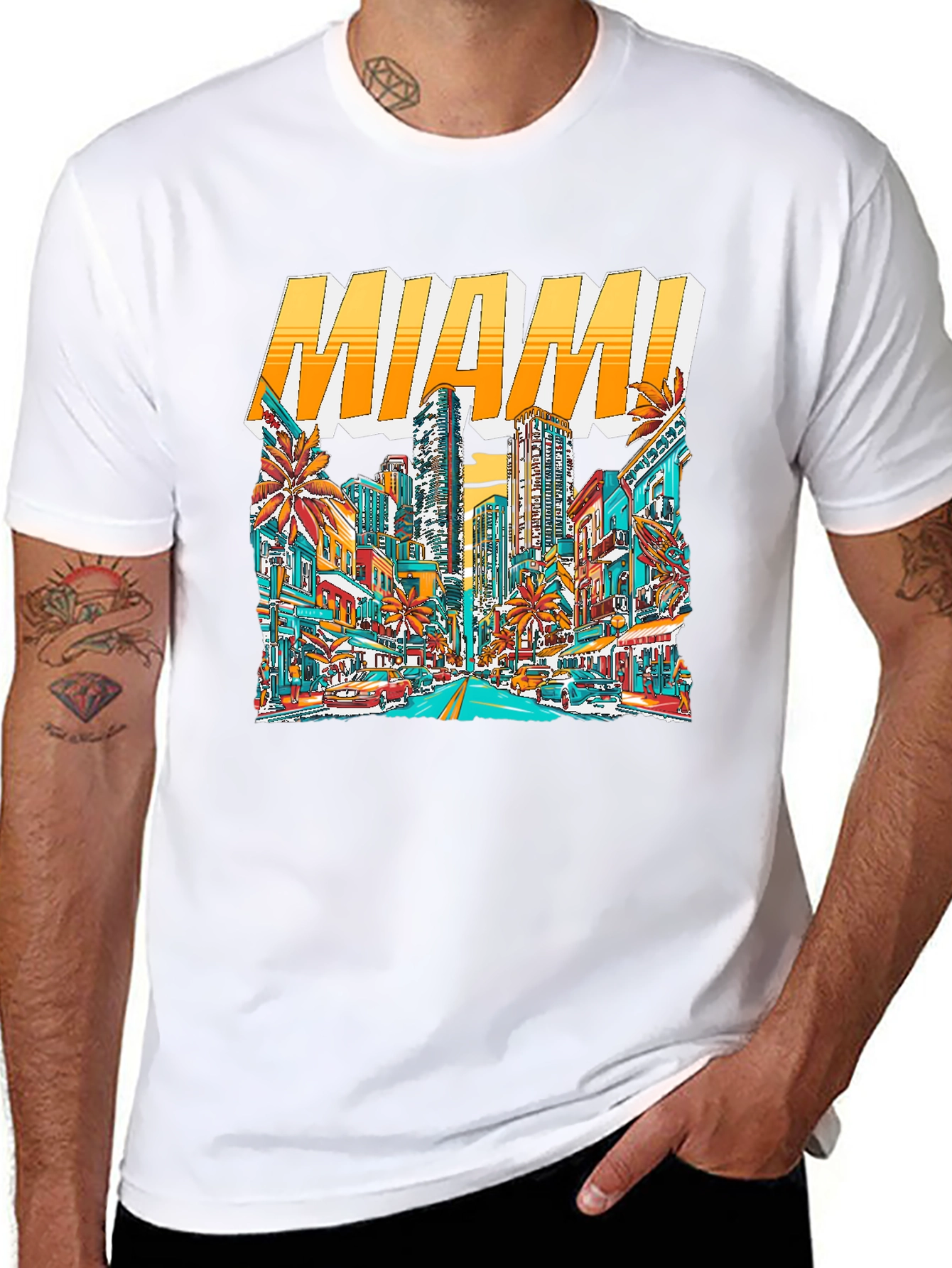 Miami Cityscape Graphic Tee