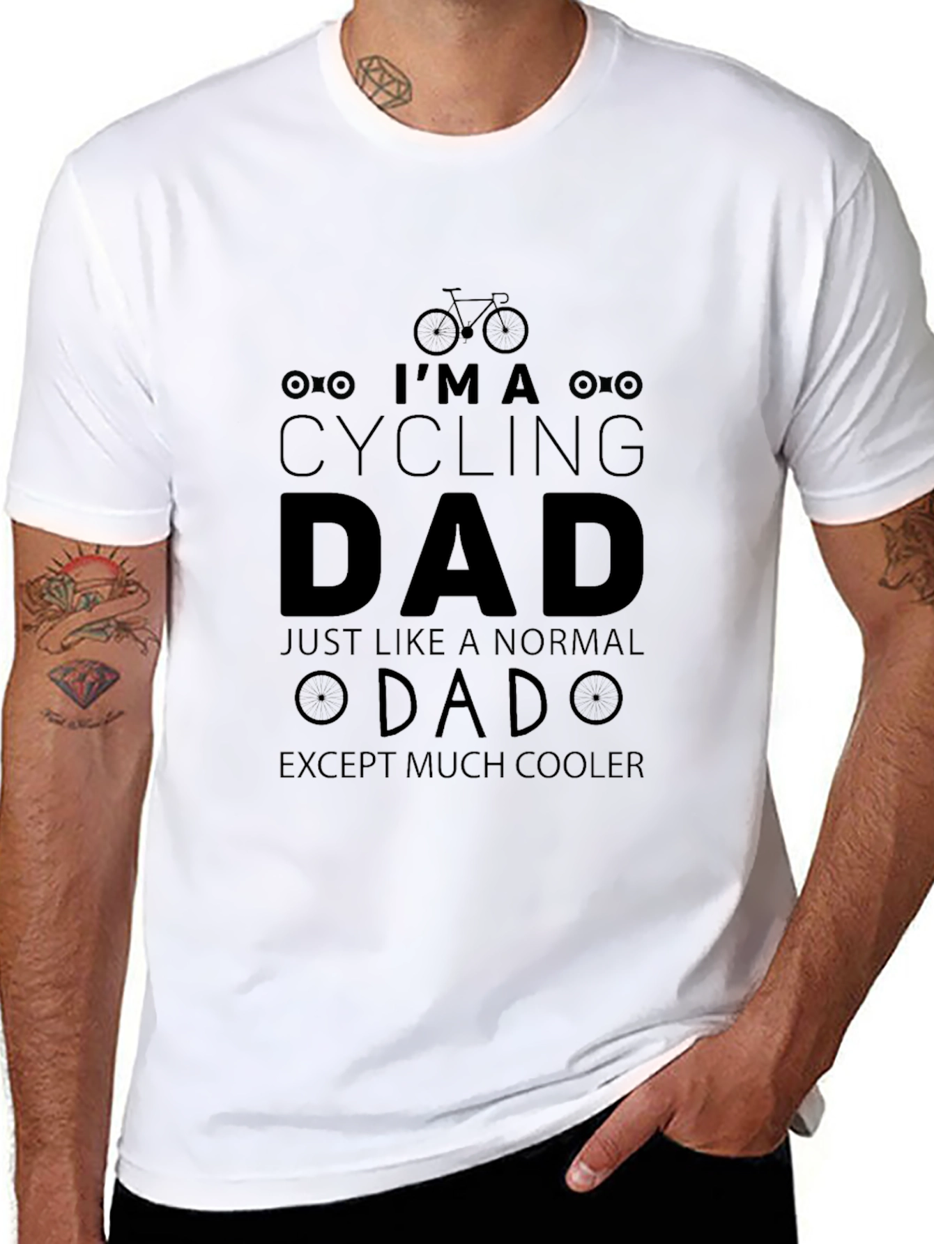 Cycling Dad Graphic Tee - Cool Fathers Day Gift