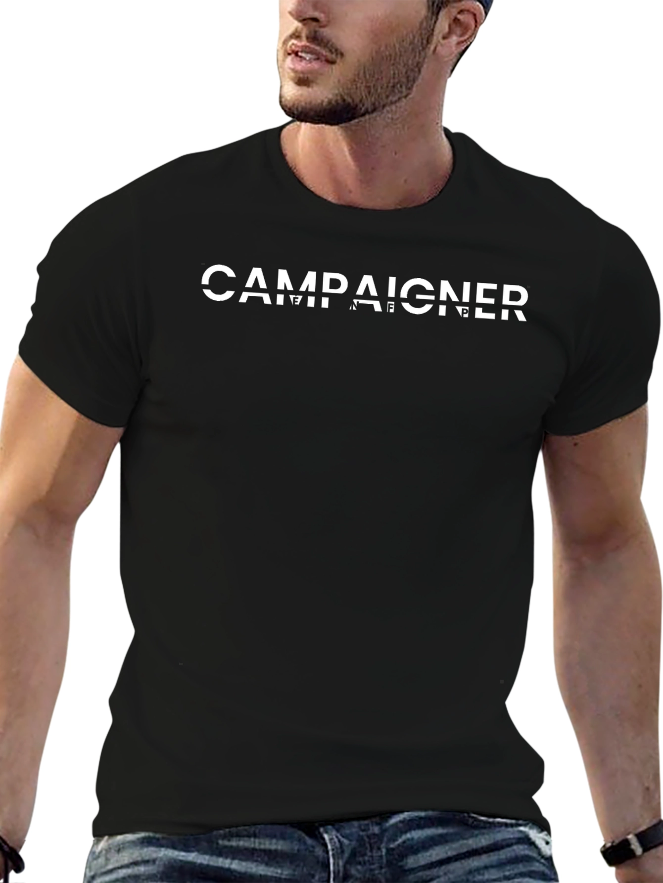 Campaigner Black Graphic Tee