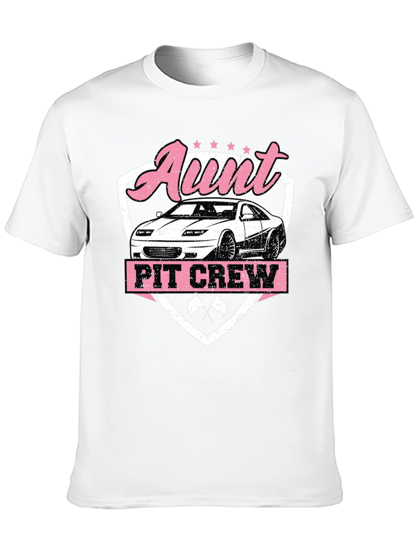Aunt Pit Crew Car Racing Tee