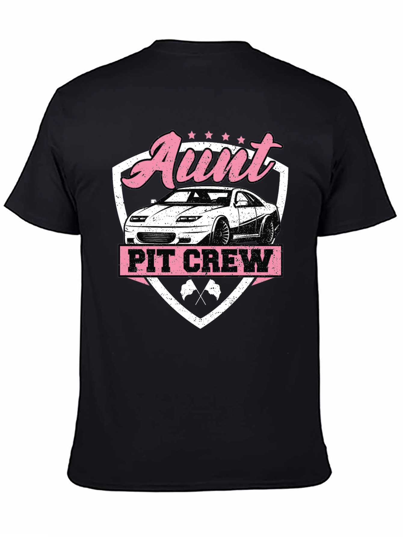 Aunt Pit Crew Car Racing Tee