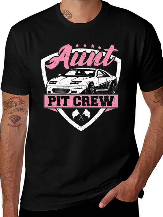 Aunt Pit Crew Car Racing Tee