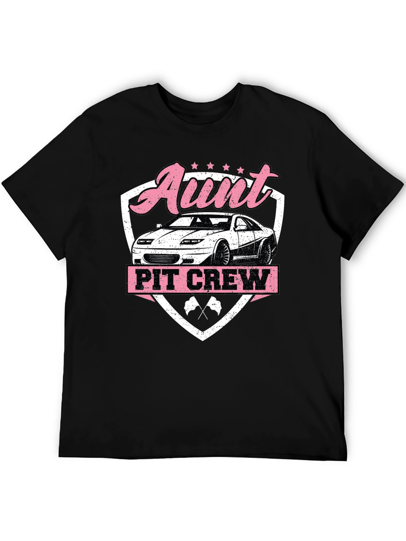 Aunt Pit Crew Car Racing Tee