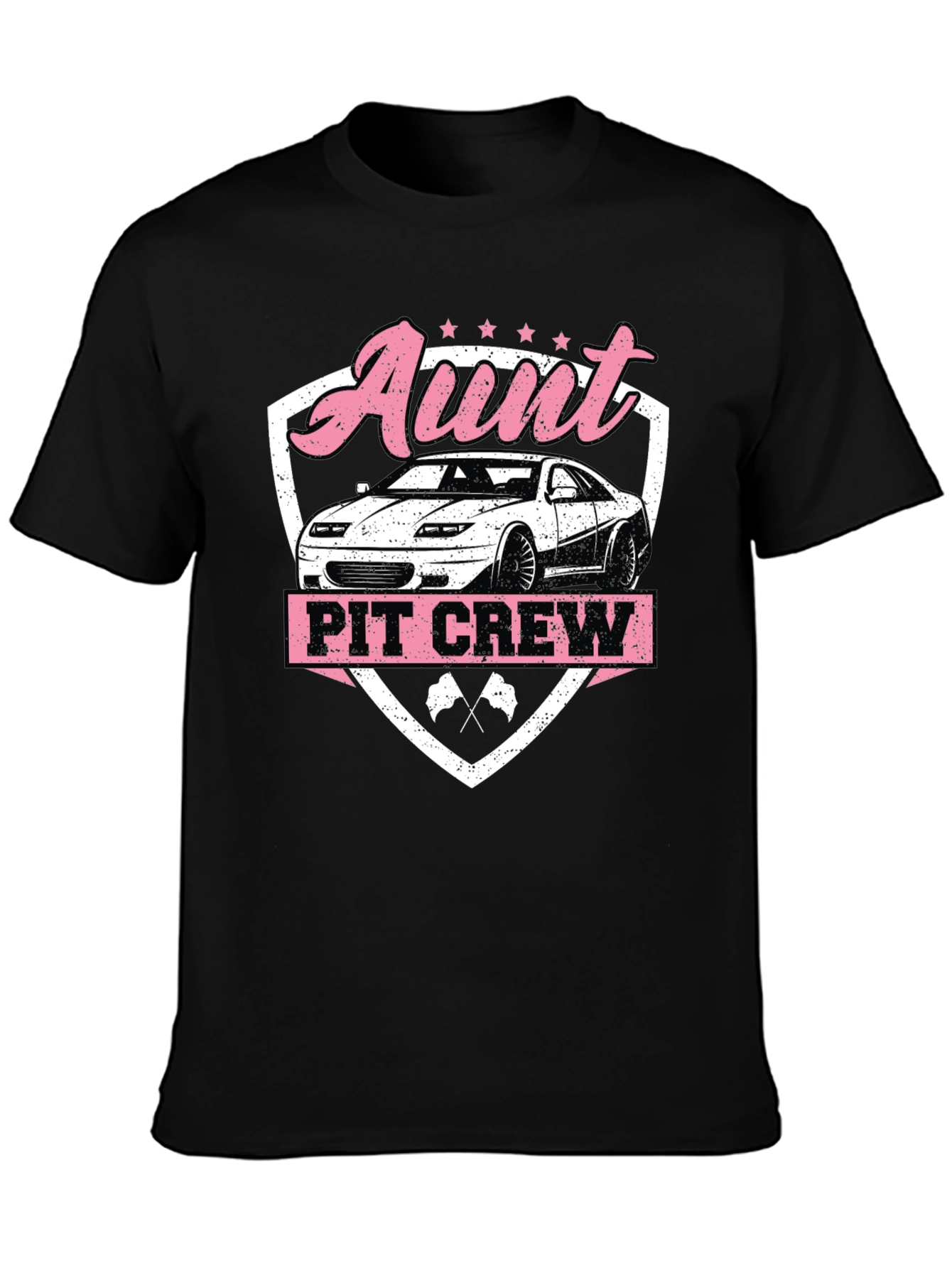 Aunt Pit Crew Car Racing Tee