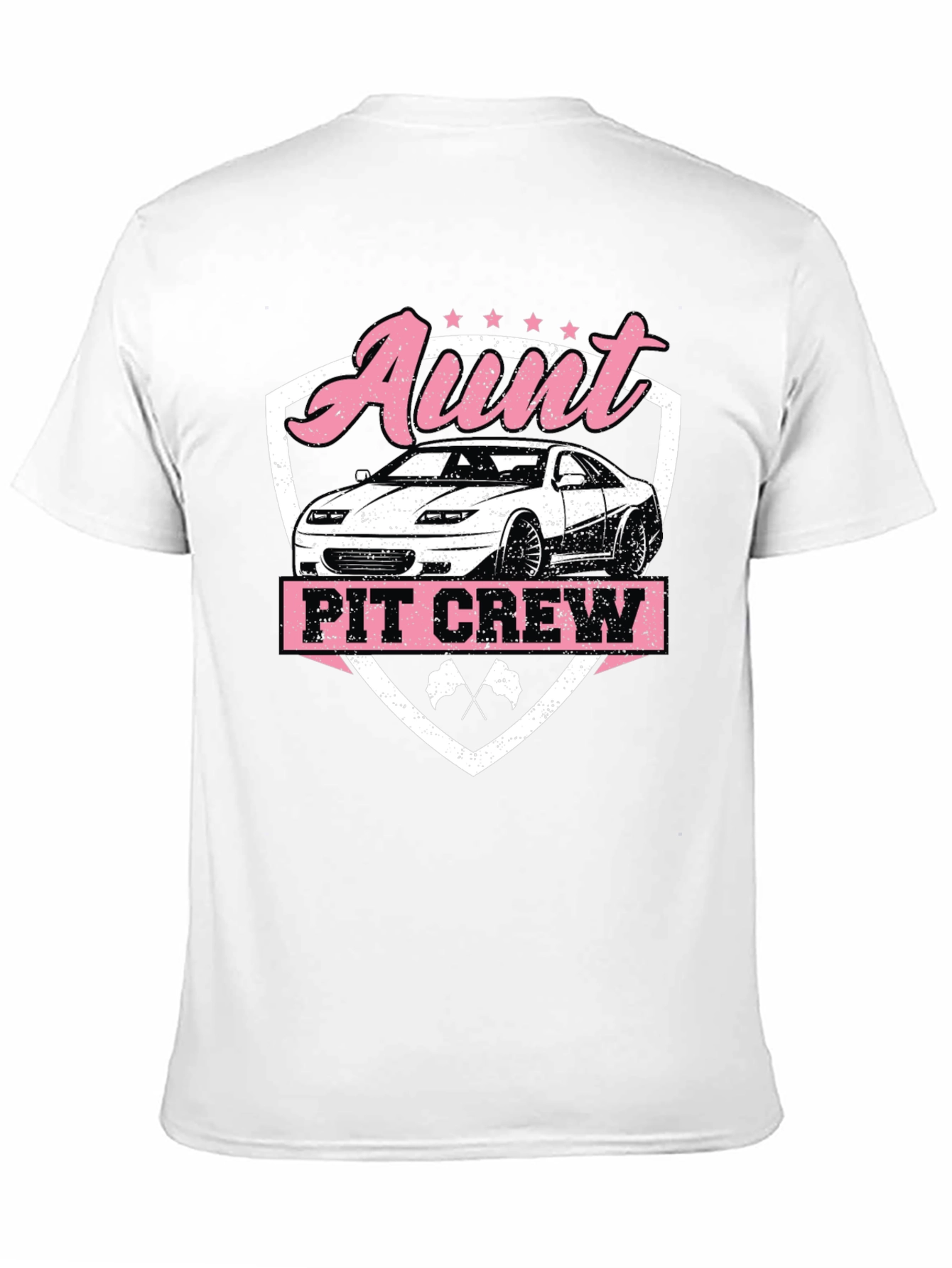 Aunt Pit Crew Car Racing Tee