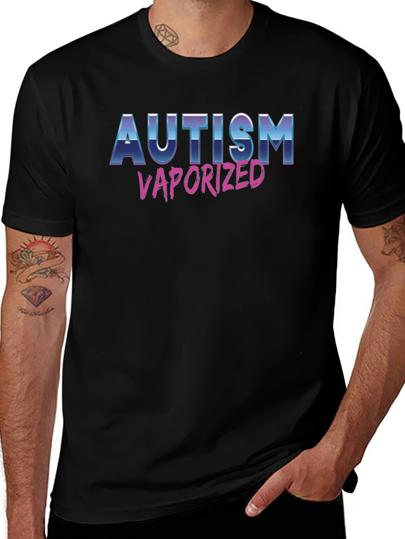 Autism Vaporized Graphic Tee - Statement T-Shirt