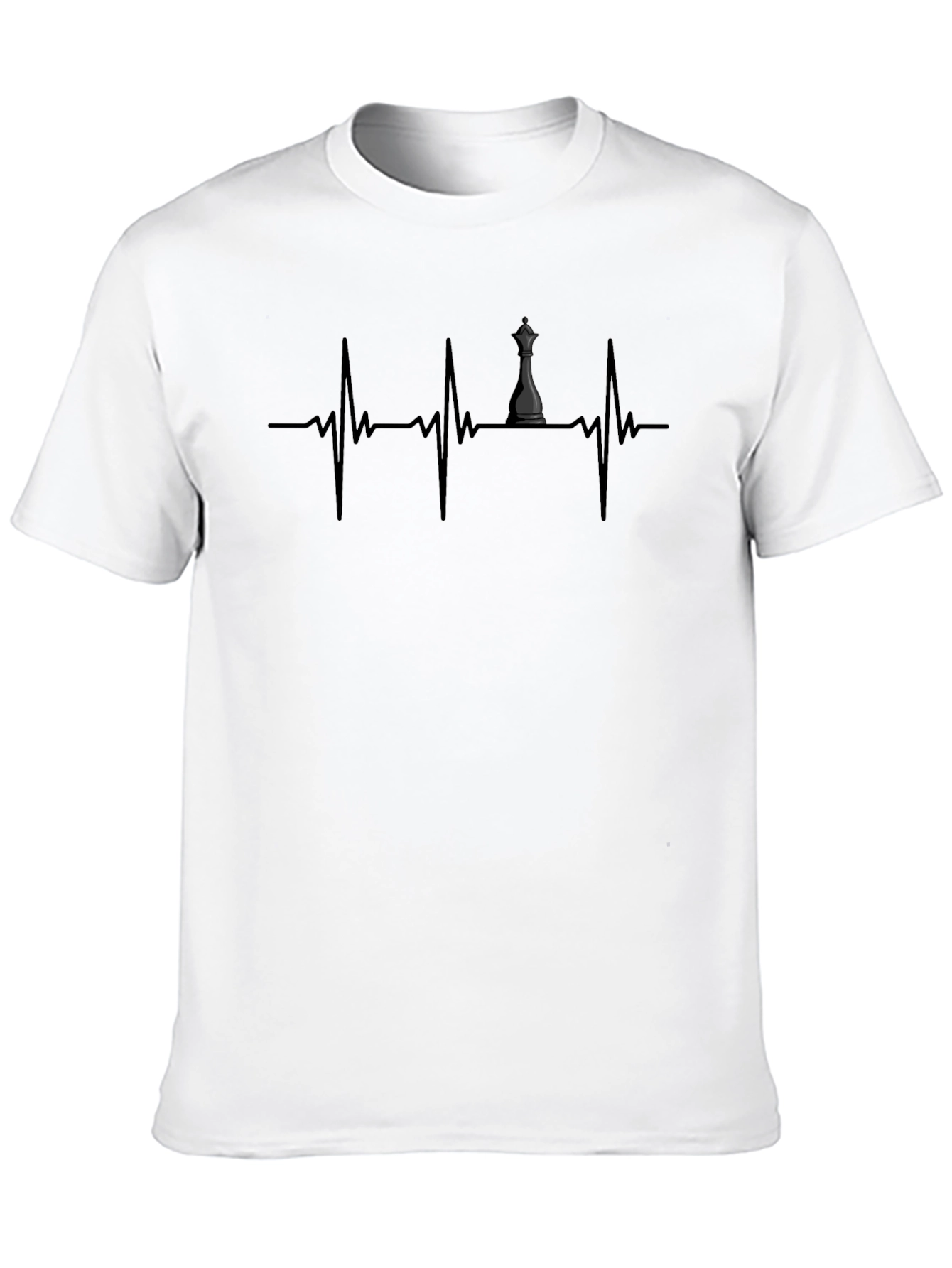 Chess Queen Heartbeat T-Shirt - Game Lover Tee