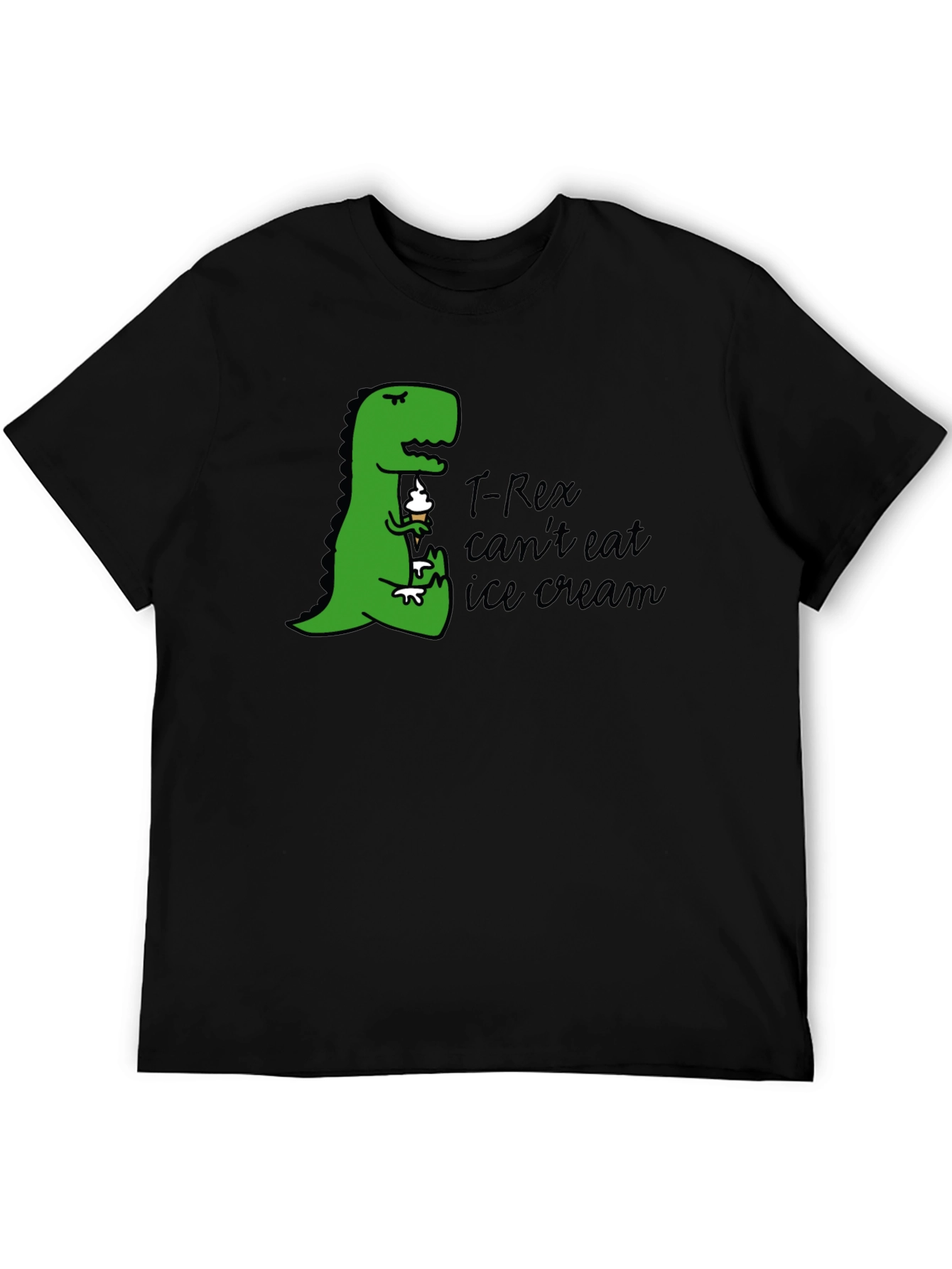T-Rex Ice Cream Humor Graphic Tee