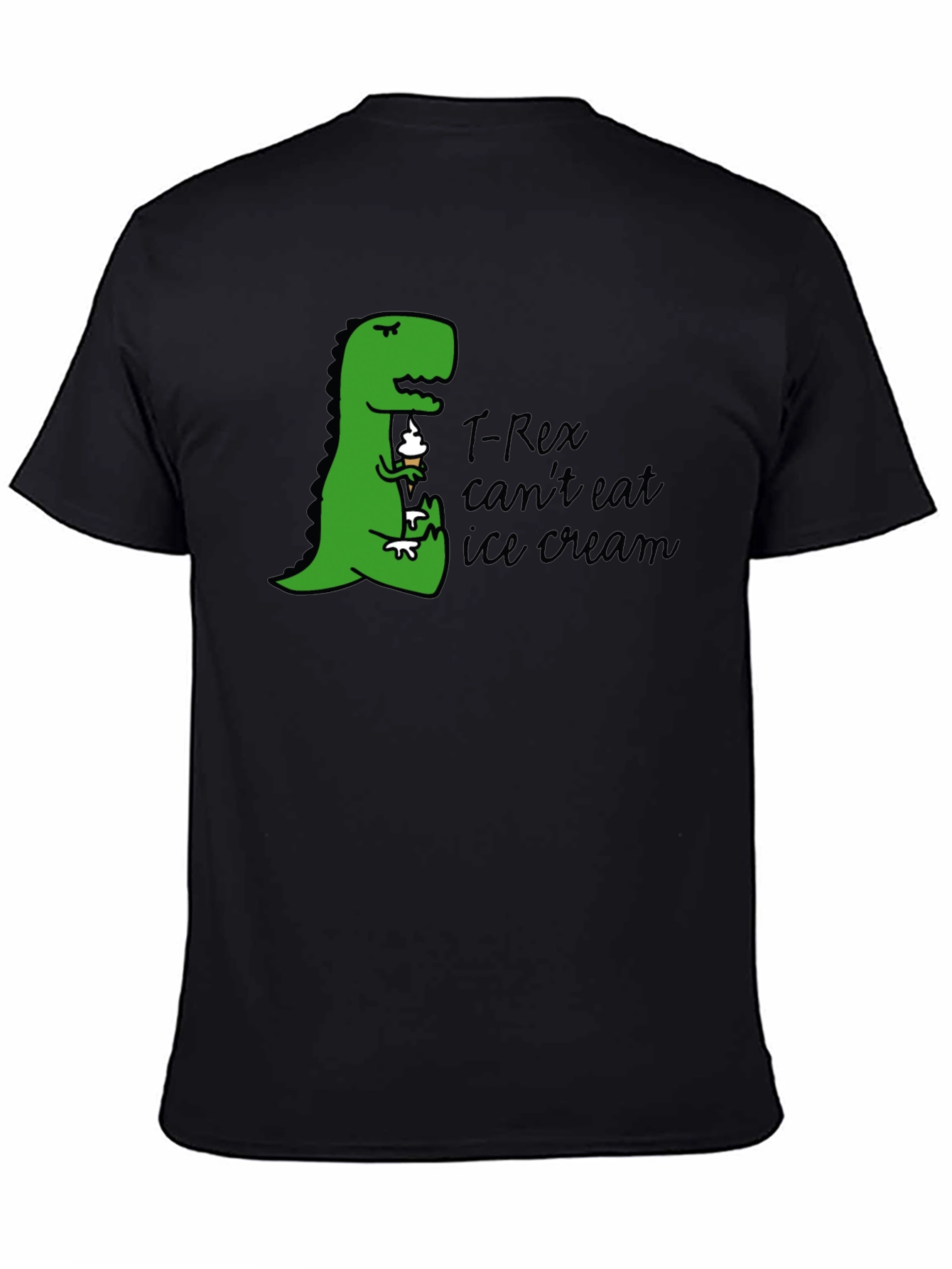 T-Rex Ice Cream Humor Graphic Tee