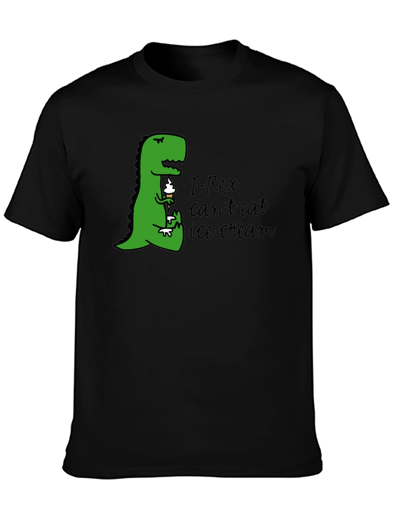 T-Rex Ice Cream Humor Graphic Tee