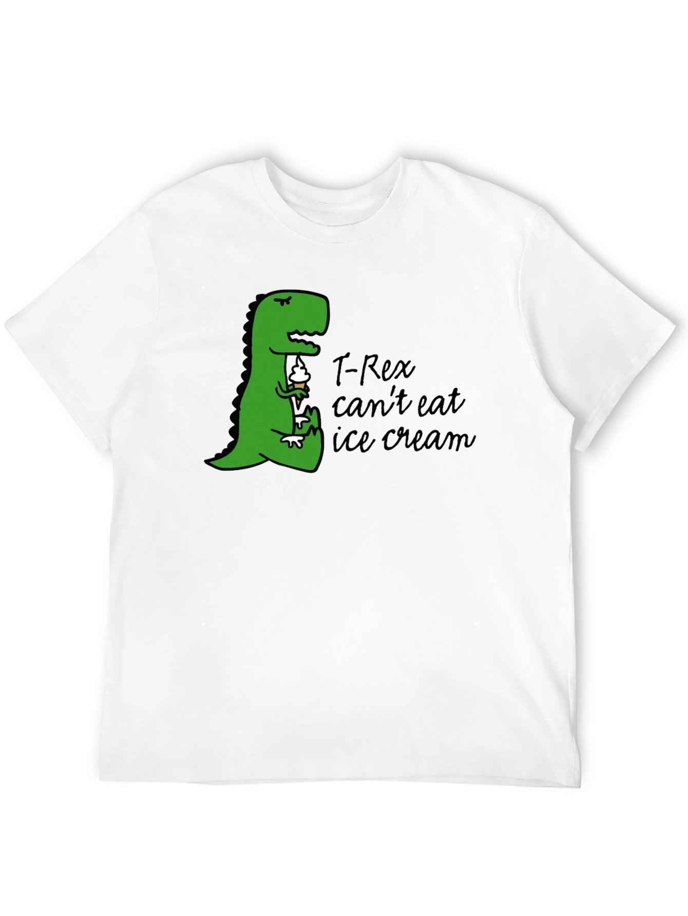 T-Rex Ice Cream Humor Graphic Tee