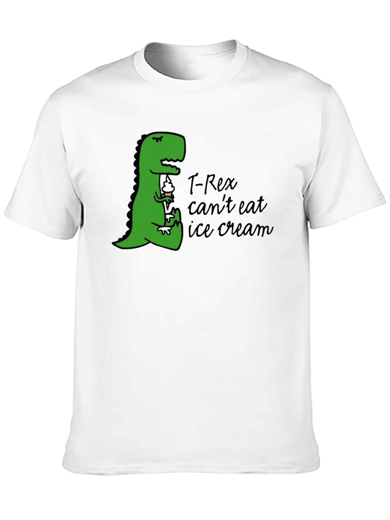 T-Rex Ice Cream Humor Graphic Tee