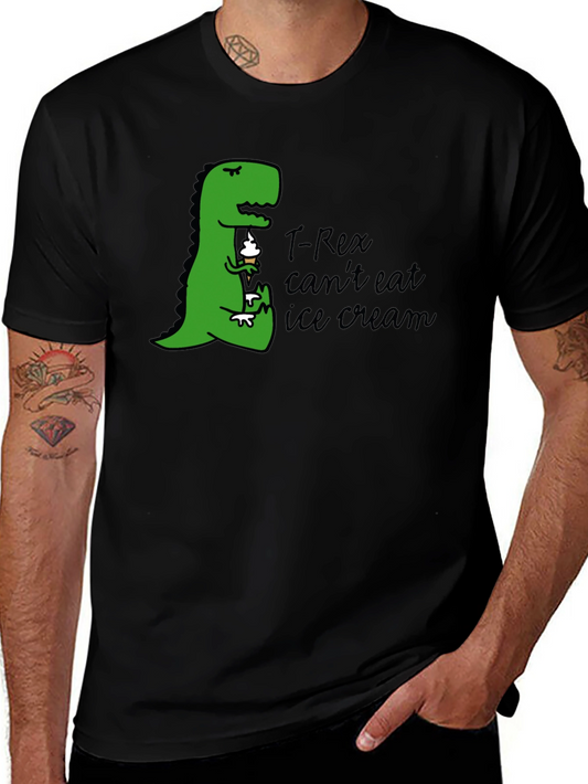 T-Rex Ice Cream Humor Graphic Tee