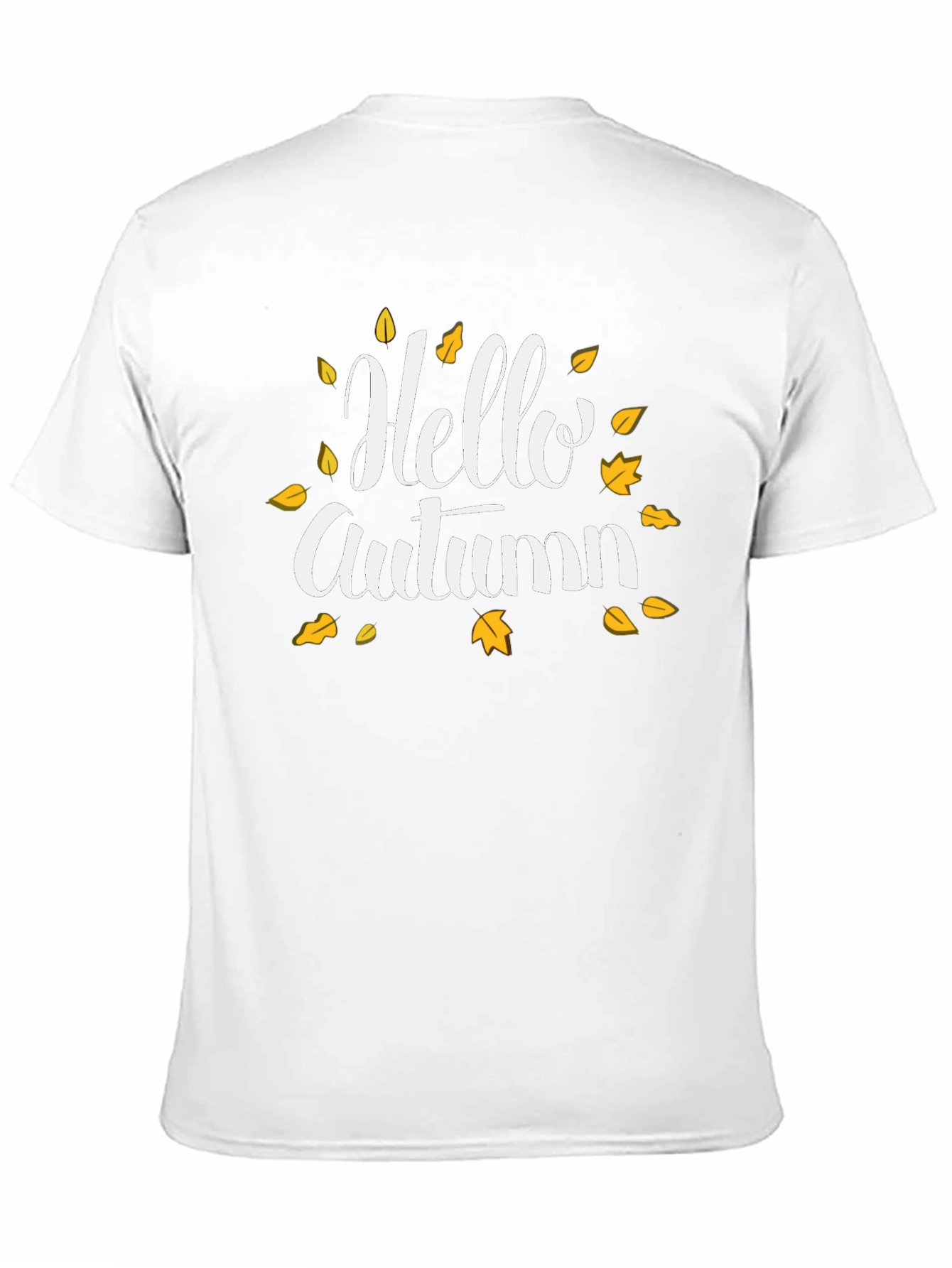 Hello Autumn Graphic Tee - Black Fall T-Shirt