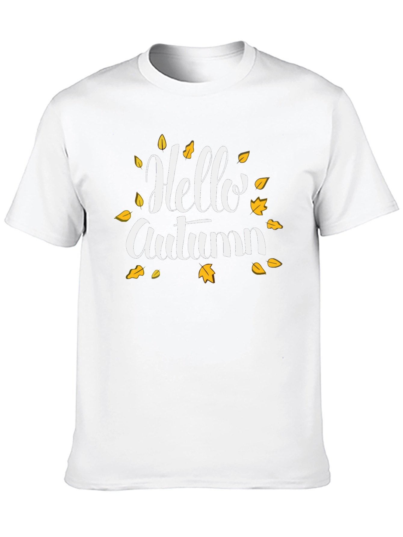 Hello Autumn Graphic Tee - Black Fall T-Shirt