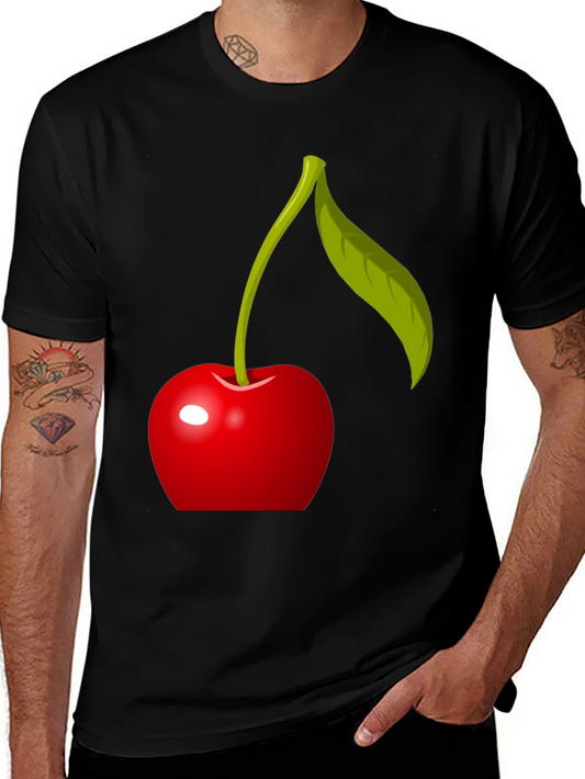 Cherry Graphic T-Shirt - Modern Fruit Design