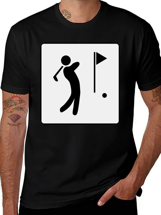 Golf Player Graphic Tee - Black