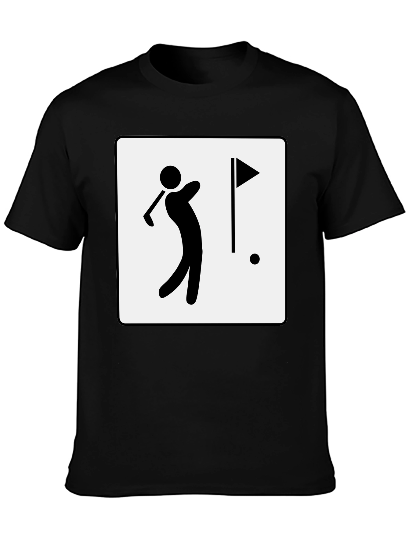 Golf Player Graphic Tee - Black