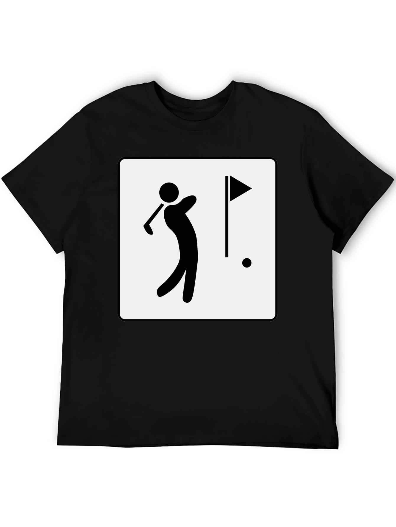 Golf Player Graphic Tee - Black