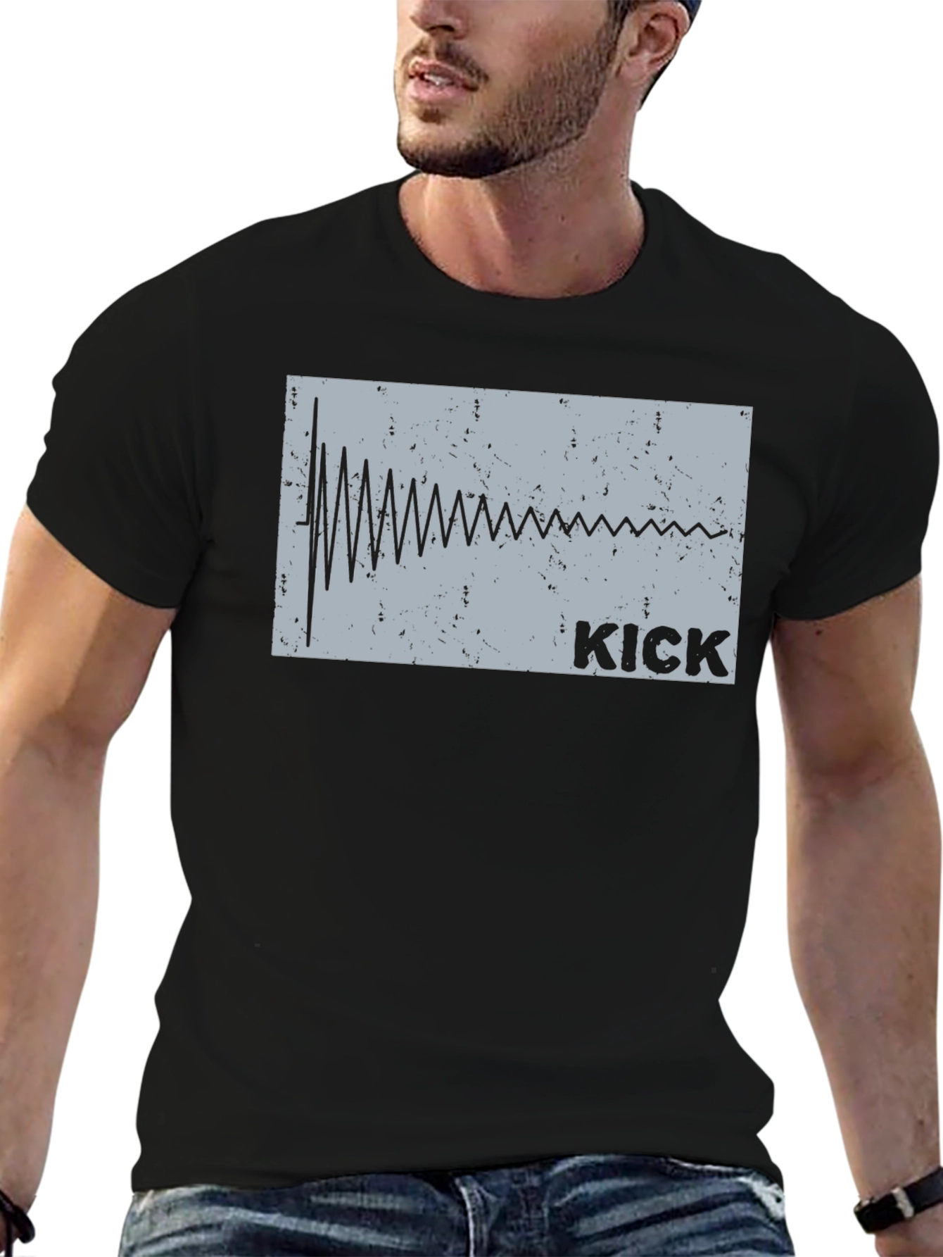 Kick Drum Waveform T-Shirt - Music Producer Tee