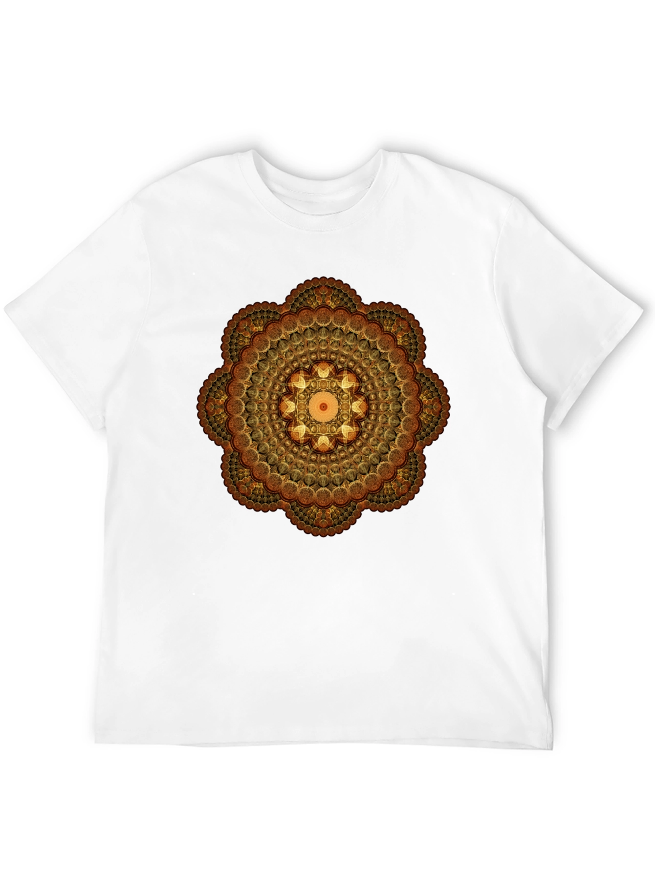 Geometric Mandala Graphic Tee - Black