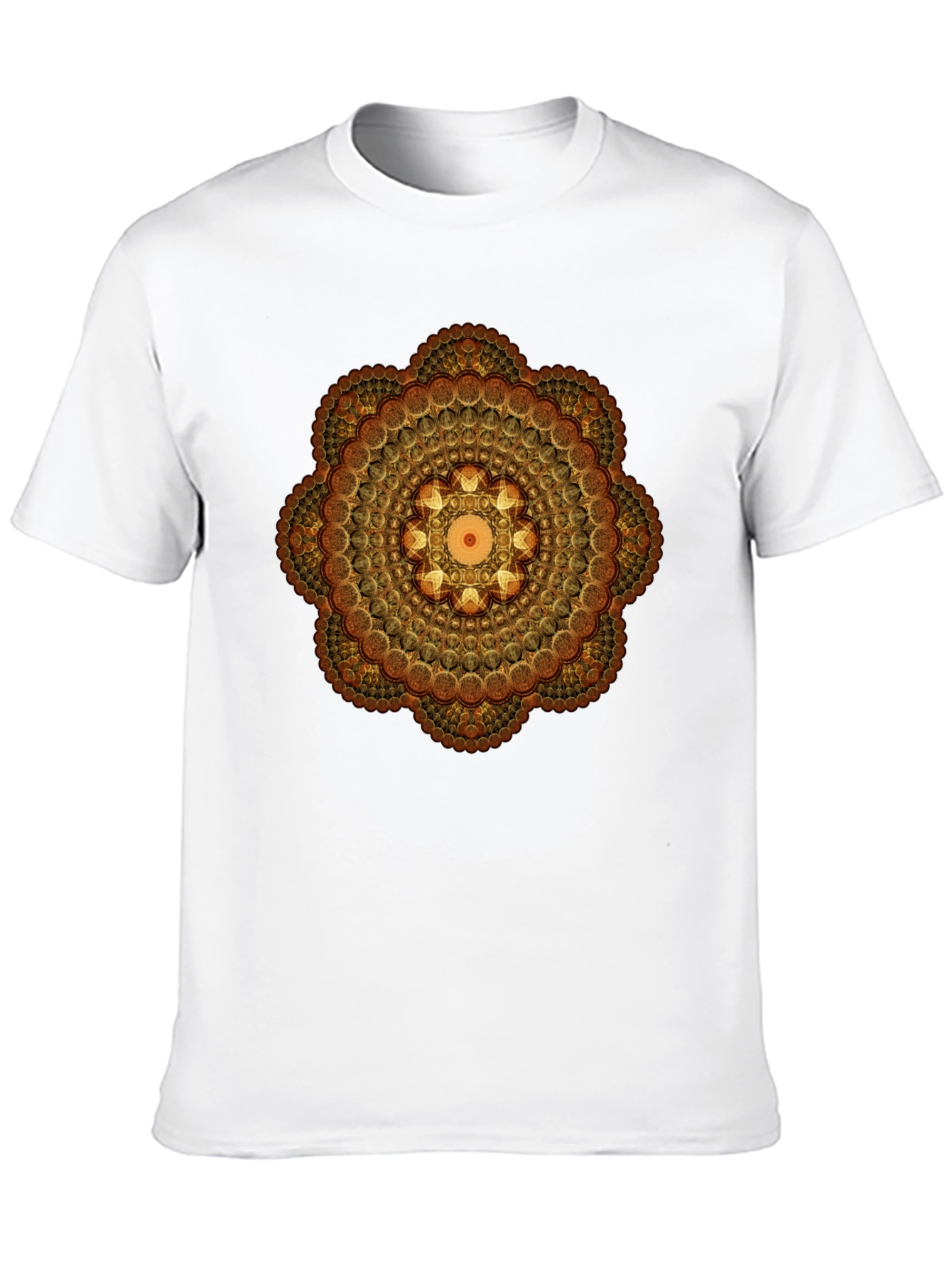 Geometric Mandala Graphic Tee - Black