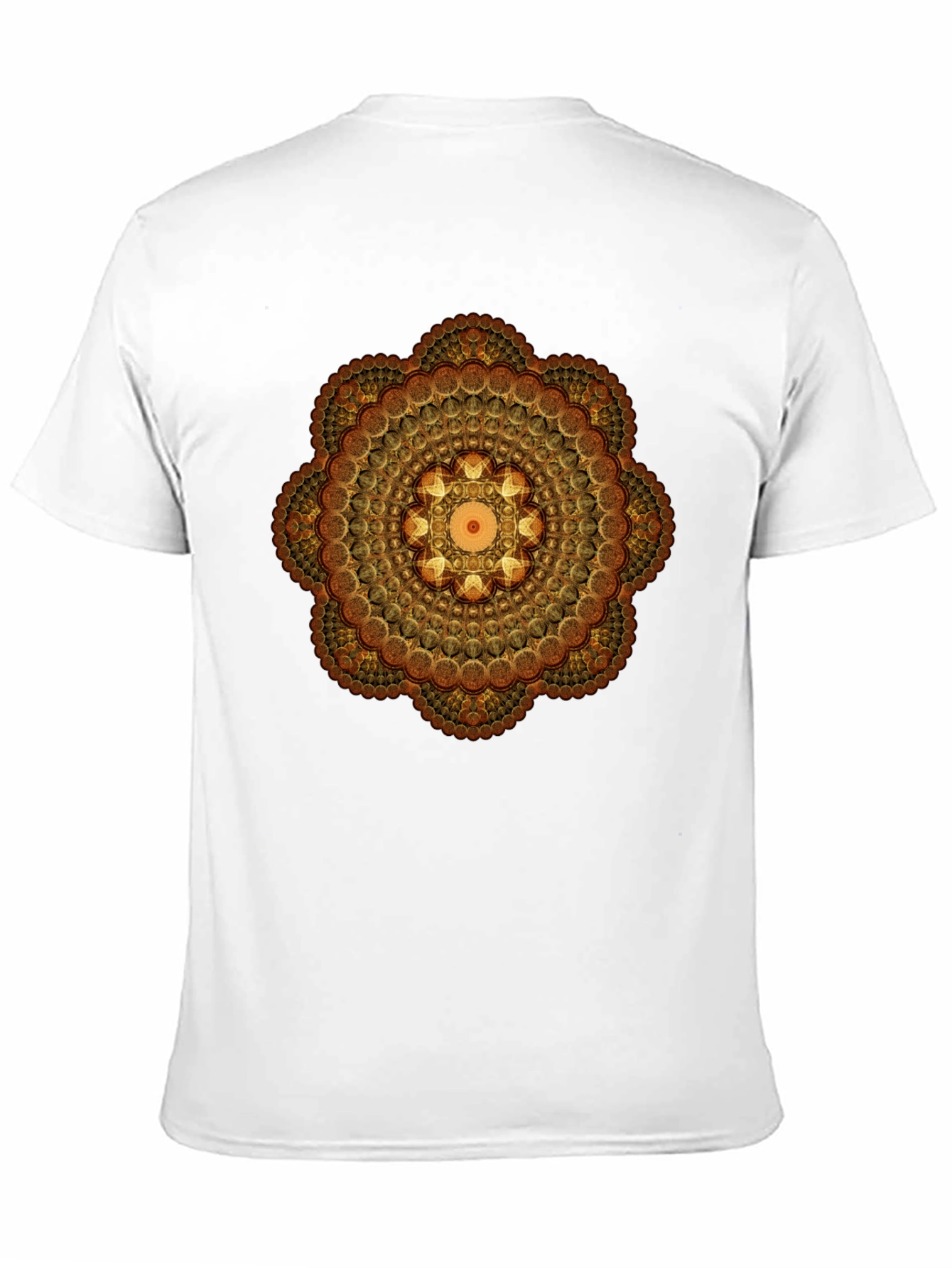 Geometric Mandala Graphic Tee - Black