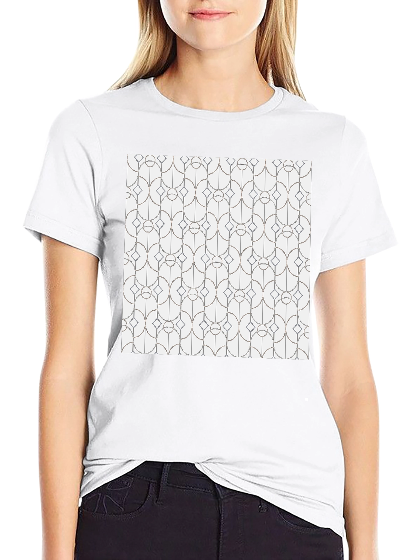 Geometric Pattern Tee - Modern Style