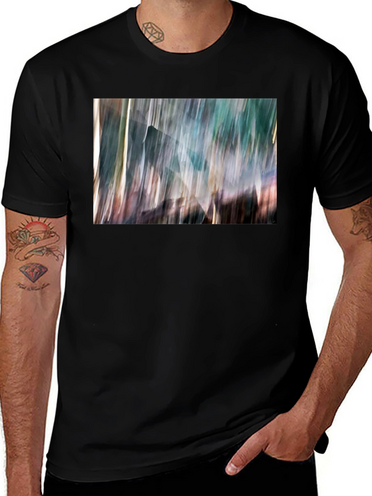 Abstract Print Black T-Shirt
