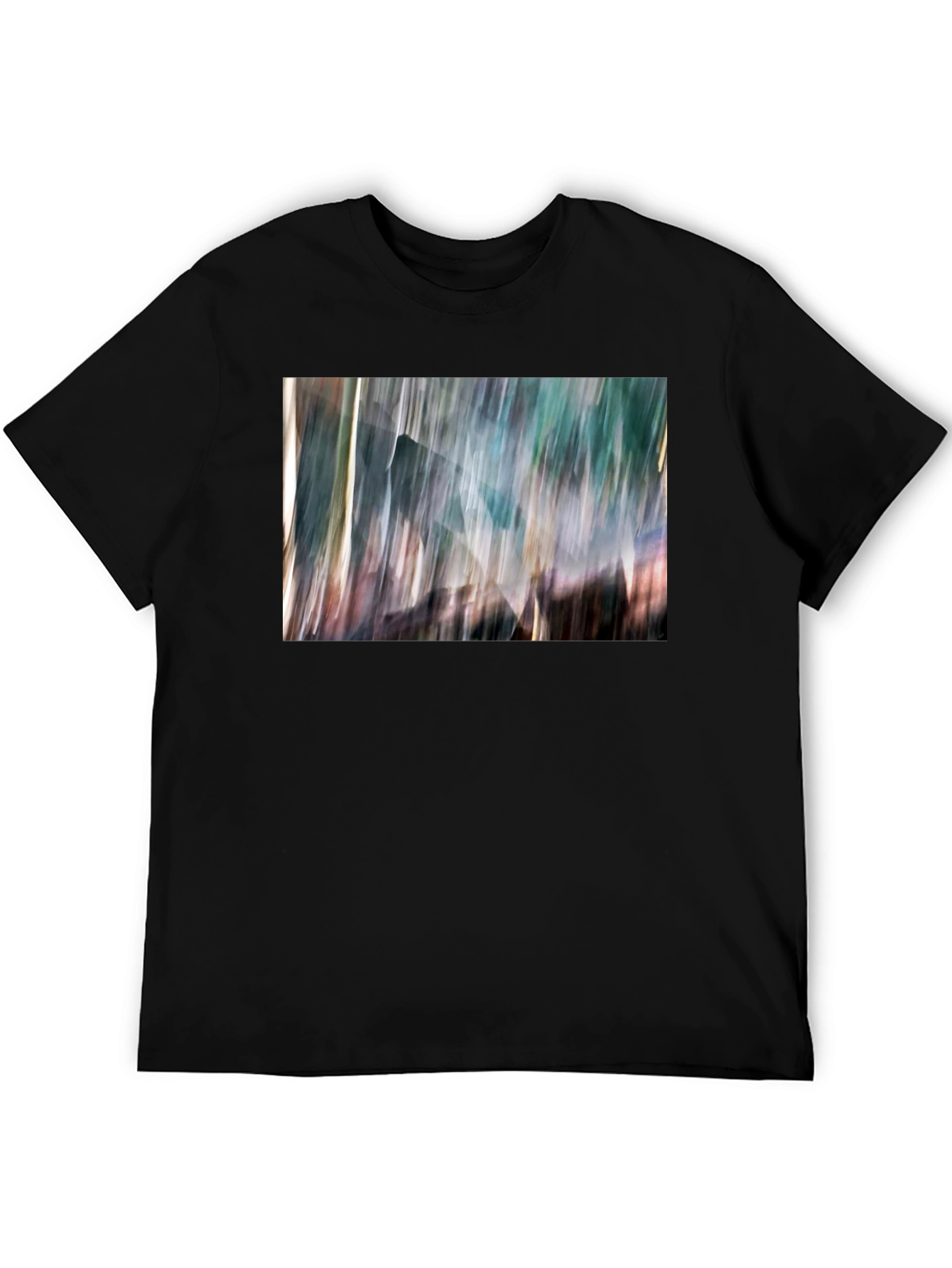 Abstract Print Black T-Shirt