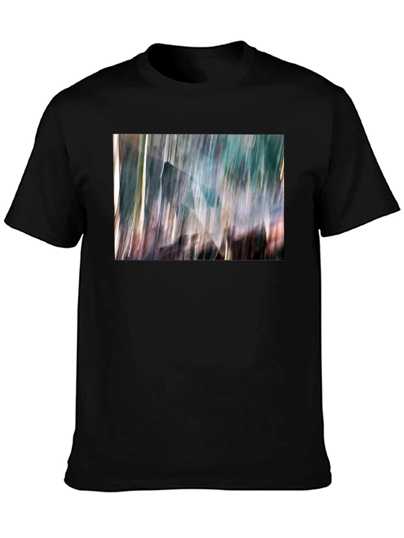 Abstract Print Black T-Shirt