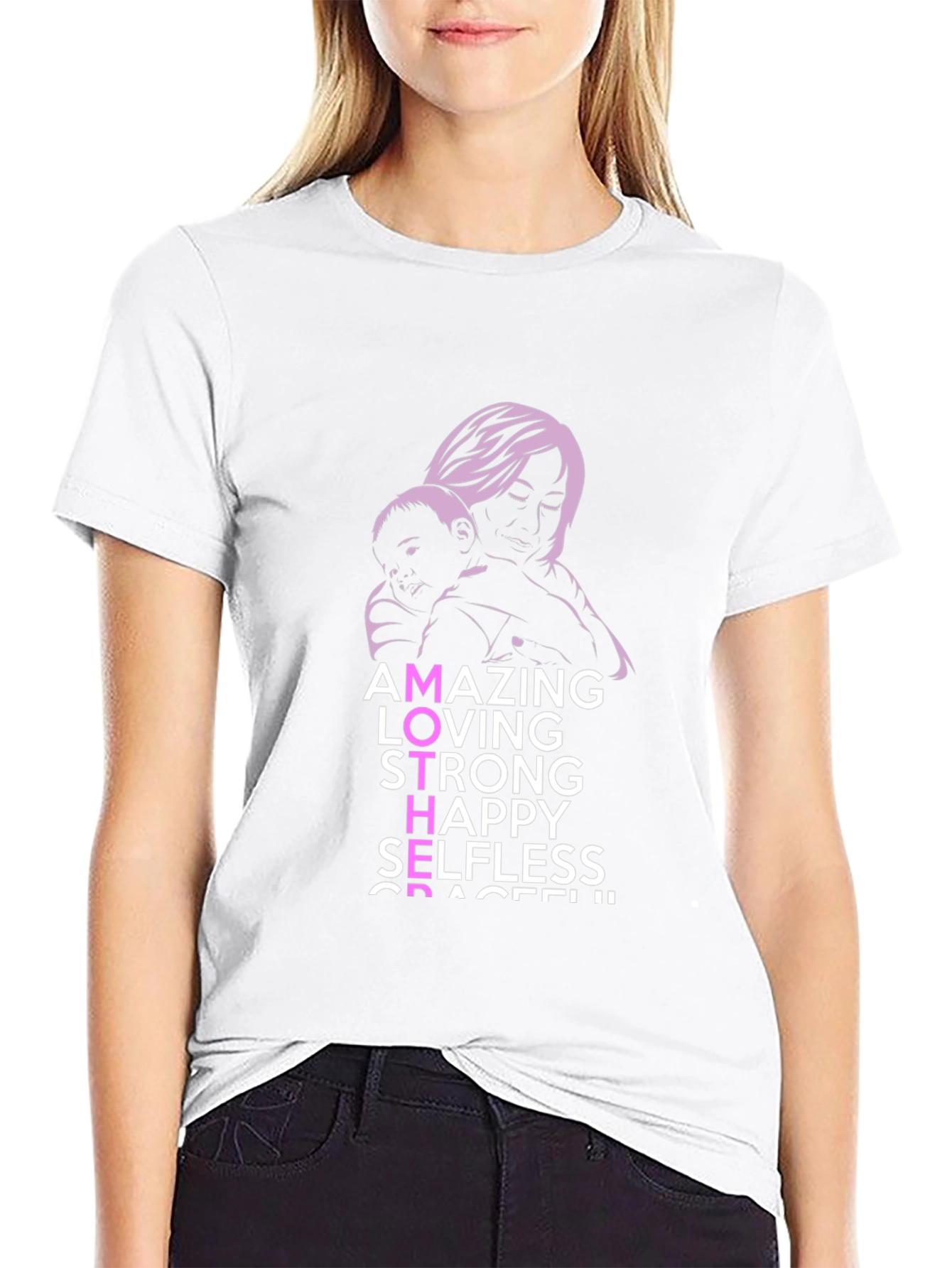 Amazing Mother Graphic Tee - Black