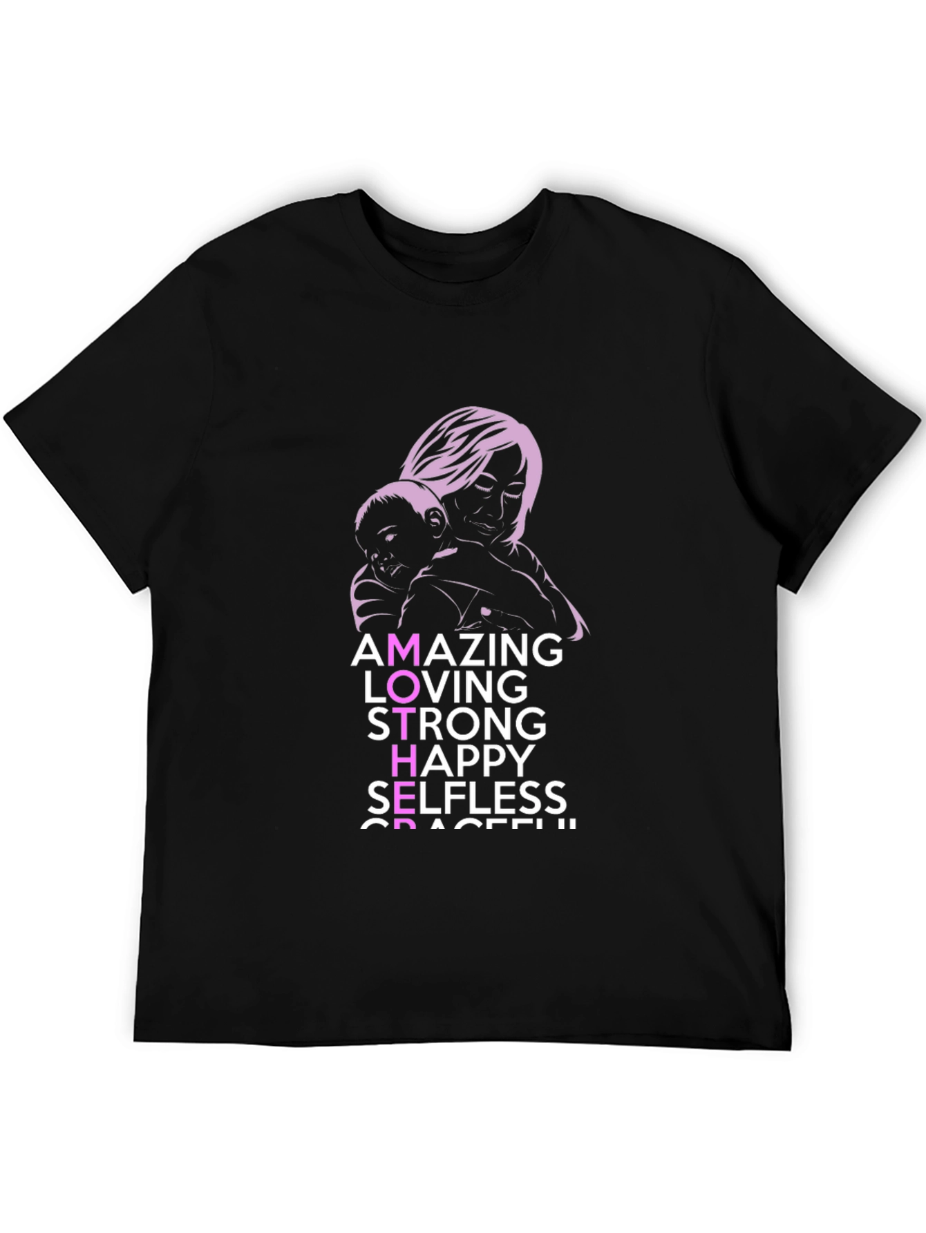 Amazing Mother Graphic Tee - Black