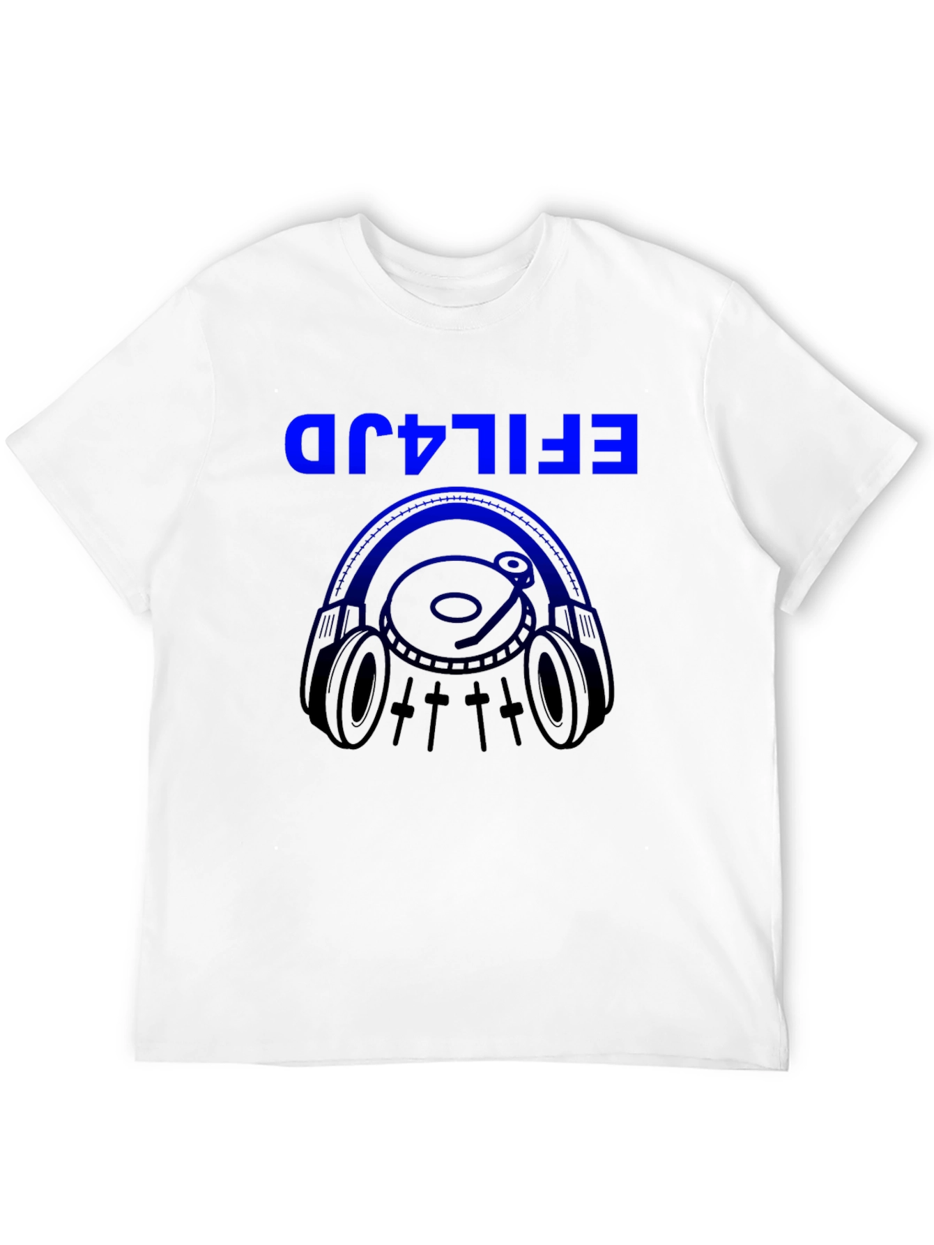 DJ Headphones Graphic T-Shirt - Black
