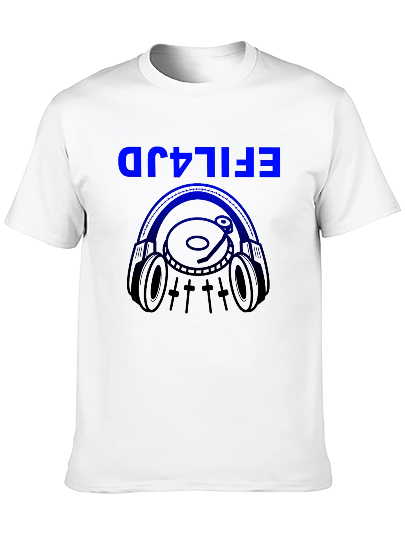DJ Headphones Graphic T-Shirt - Black