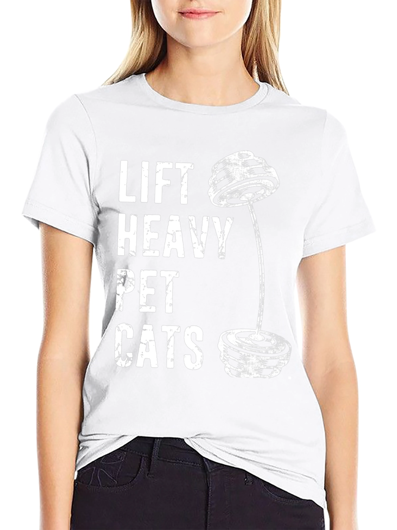 Lift Heavy Pet Cats Graphic T-Shirt