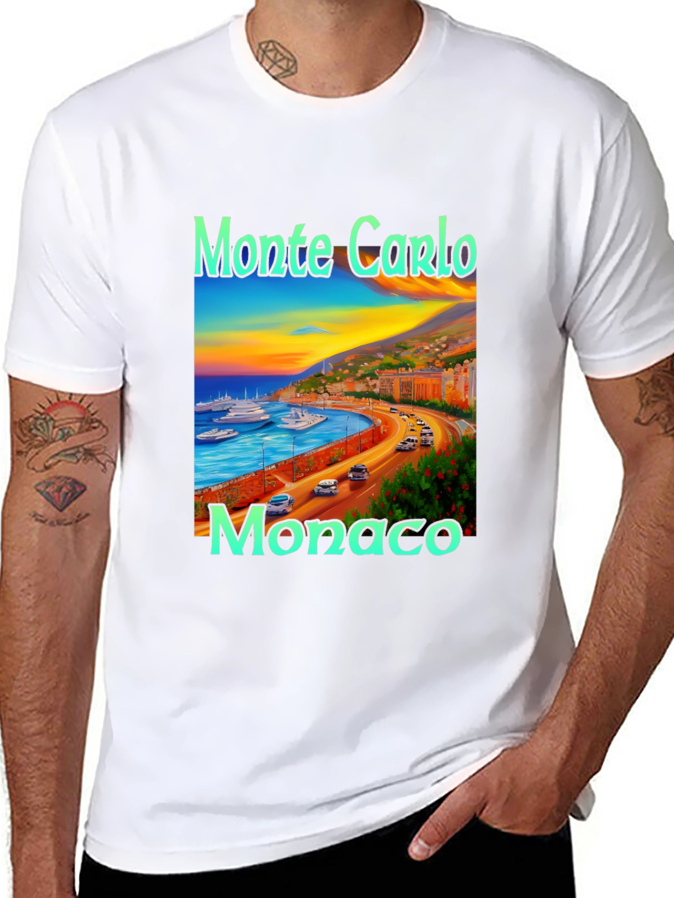 Monte Carlo Monaco Graphic T-Shirt