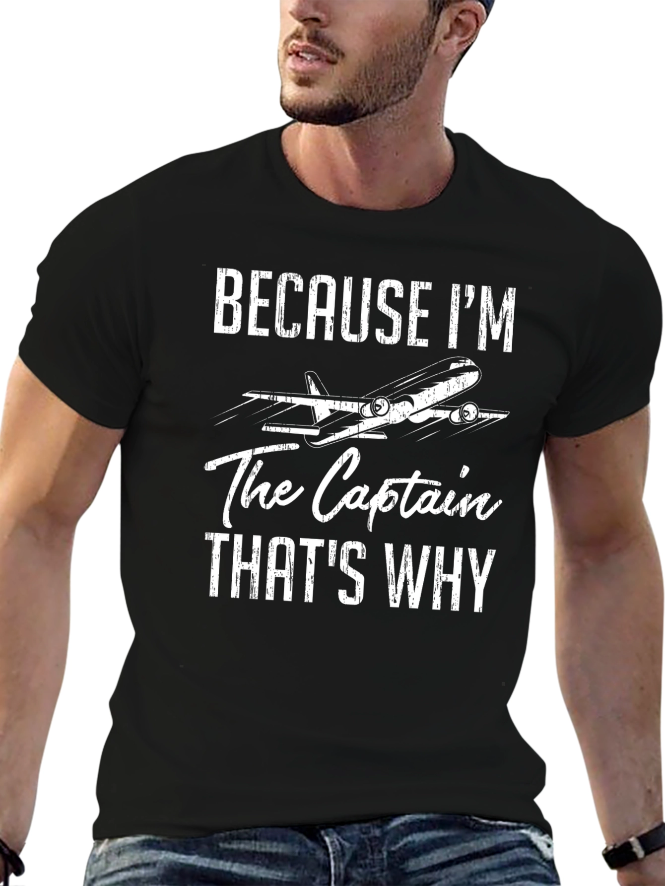 Pilot Captain T-Shirt | Because Im The Captain