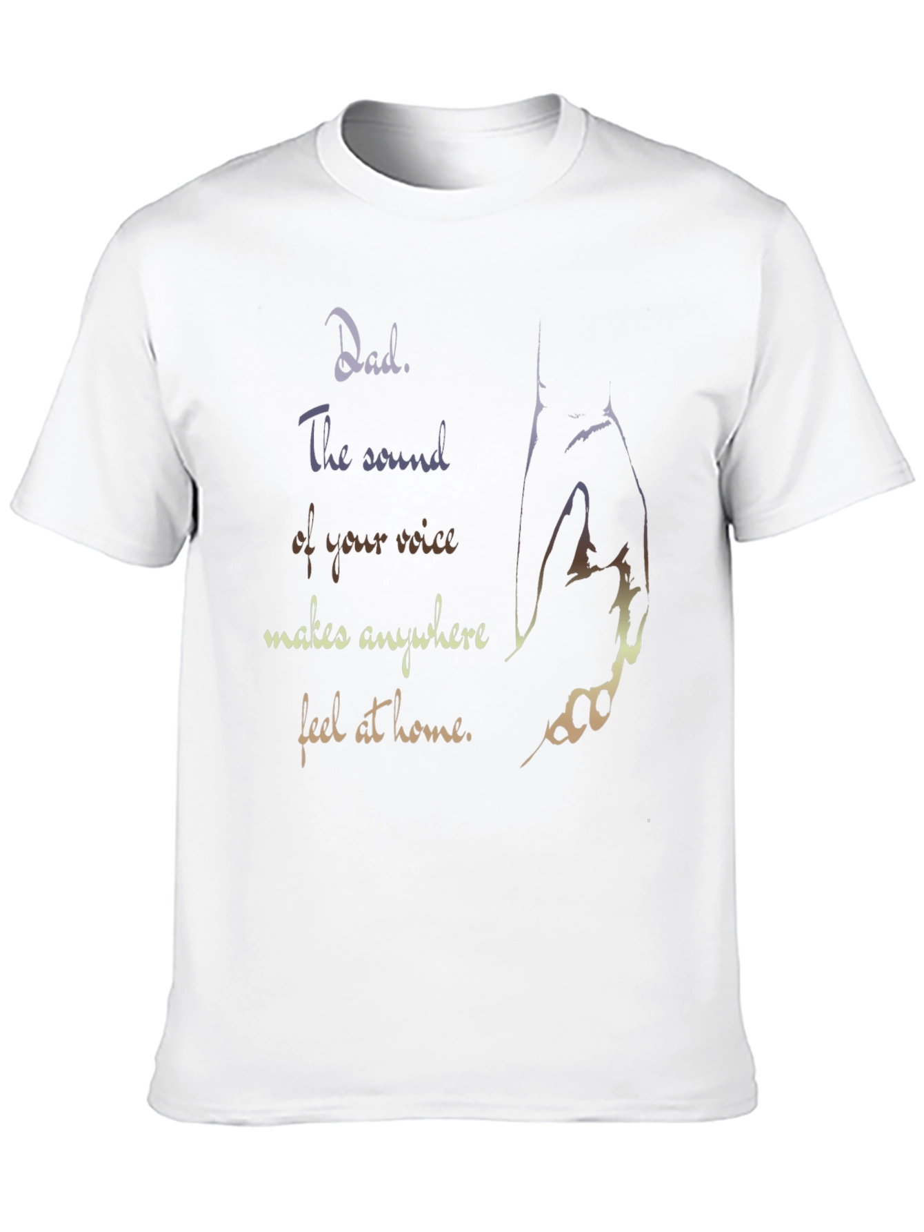 Dad Sentimental Graphic Print Black T-Shirt