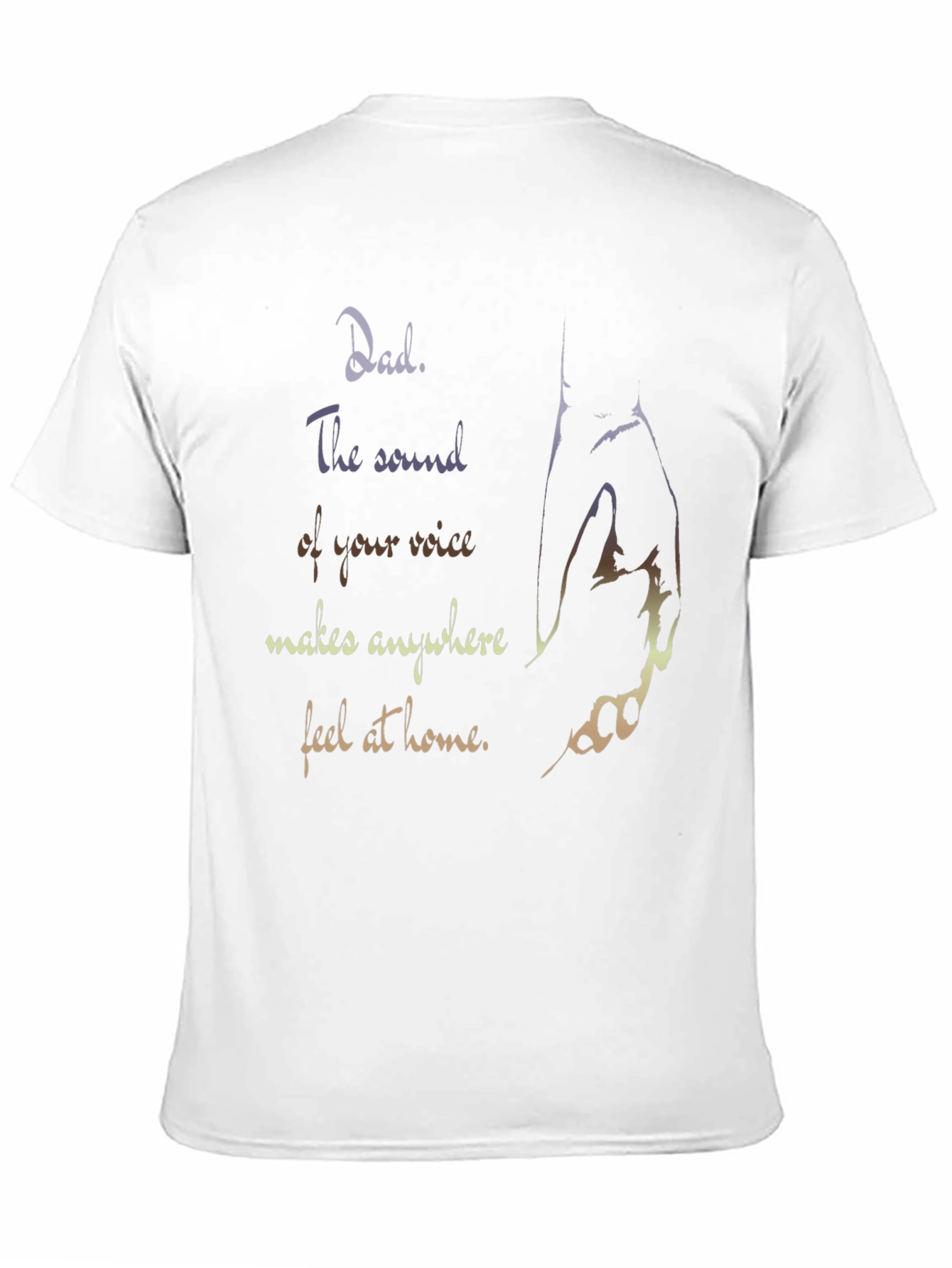 Dad Sentimental Graphic Print Black T-Shirt