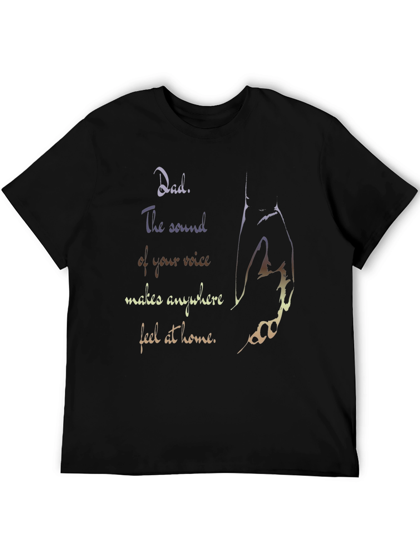 Dad Sentimental Graphic Print Black T-Shirt